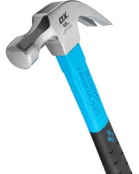 OX Pro Fiberglass Handle Claw Hammer - 16oz