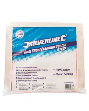 Silverline Premium Coated Dust Sheet 3.6 x 2.7m